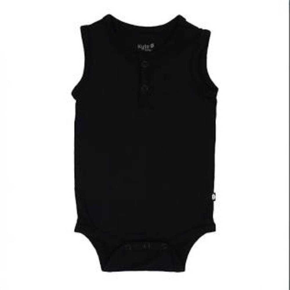 Kyte Baby Black Sleeveless Baby Onesie